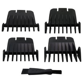 GRABOTE New Hair Clipper Guards Cutting Guides Set with Brush Compatible for Andis T Outliner, 4 Pack, 1/16-3/8 inch, with Brush