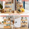 G.a HOMEFAVOR Bamboo Fruit Basket, Fruit Organizer for Kitchen Counter,