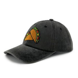 Taco Embroidered Washed Hat Vintage Cotton Baseball Cap