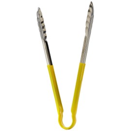 Genware NEV-CCT31Y Tong, Colour Coded Stainless Steel, 31 cm, Yellow