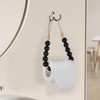 OCIOLI Toilet Paper Holder Natural Wood Bead Toilet Paper Roll