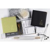 C.R. Gibson Black and Gold Faux Leather Recipe Book With