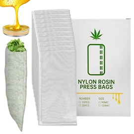 Rosin Bags Nylon 5 x 10 cm - Double Stitched Press Bags with High-Strength Mesh Filter for Resin Extraction & Oil Extraction Professional Rosin Accessories Rosin Bags (20, 120MICRON)