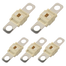 BOJACK Midi High Current Fuse Bolt-On Fuse 80A Amp White for Cars, Trucks, Construction Vehicles, Buses, Caravans (Pack of 5 80A)