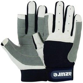 Strong Amara Navy Blue Sailing Gloves Enforced Palm Breathable Glove For Boating, Fishing, Kayaking, Canoeing, Skiing, Riding, Running, Hiking, Indoor-Outdoor Full Fingered XSmall-XXLarge (S)