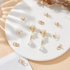 Beebeecraft 1 Box 12Pcs Earring Backs for Droopy Ear 18K