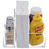 MyGift Premium Clear Acrylic All-In-One Napkin Holder and Salt &