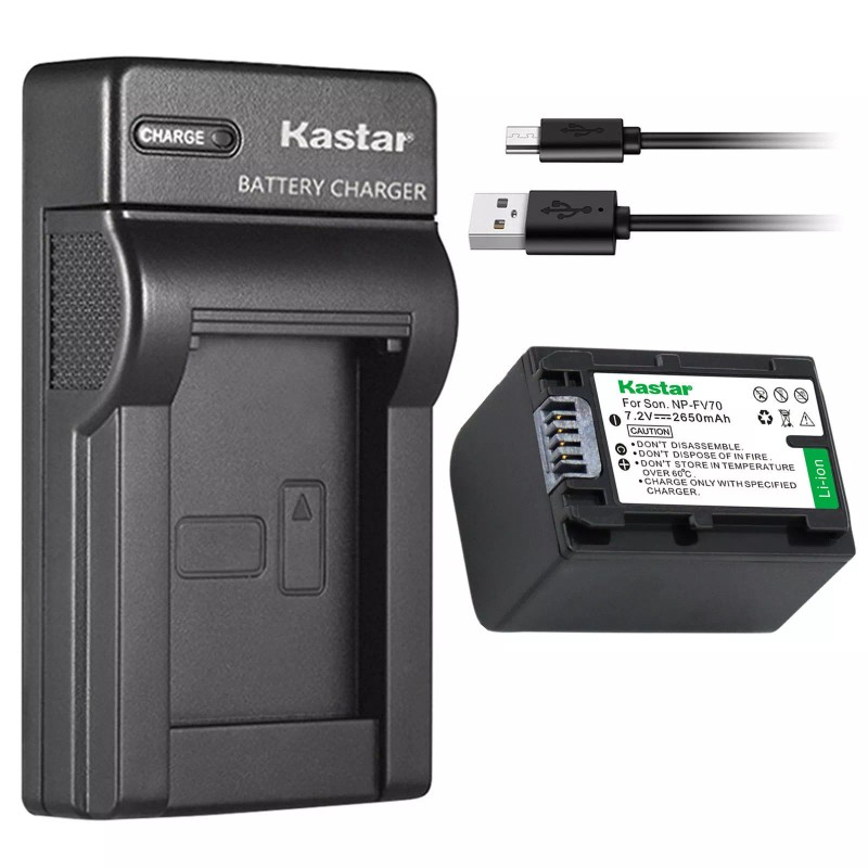 Kastar NP-FV70 Battery or Charger for Sony DEV-3 DEV-30 DEV-5