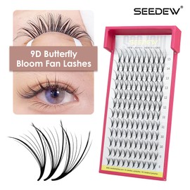 SEEDEW Premade Fans Eyelash Extensions, MIX8-15mm C Curl 0.07mm 12 Rows/Tray (Black-0.07-C-MIX8-15mm) TYPE:52