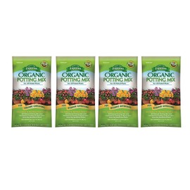 Espoma Organic Potting Soil Mix - All Natural Potting Mix For All Indoor & Outdoor Containers Including Herbs & Vegetables. For Organic Gardening, 16qt. bag. Pack of 4