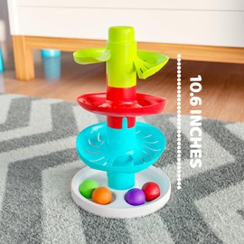 Lollipop Rainbow Ball Drop Tower: Baby Toys for Toddlers Includes 4 Balls - Stimulate Curiosity and Motor Skills with This Engaging Ball Drop Toys for Toddlers