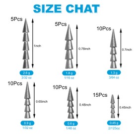 55PCS Tungsten Nail Weights Kit Wacky Worm Nail Weights Sinkers Insert Pencil Weights for Bass Wacky Rigs Fishing