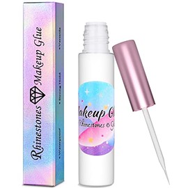 shynek - Pegamento de maquillaje facial para diamantes de imitación, pegamento cosmético con purpurina facial de larga duración, impermeable, adhesivo para joyas de ojos, gemas faciales con diamantes de imitación y purpurina corporal gruesa
