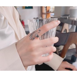 Crochet Ring Knitting Peacock Jewelry Womens Markers Ring Vintage Tension Rings for Crocheting Women (Peacock, Adjustable)