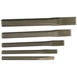 Wilde Tool CC5.NP/VP 5-Piece Cold Chisel Set-Vinyl Pouch , Silver