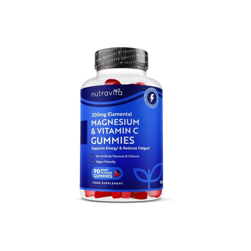 Magnesium & Vitamin C Gummy Bears for Adults - High