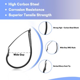 Small Weedless Wacky Rig Hooks - Fish Circle Hook for Wacky Worm & Neko Rig Fishing - 25 Pack Saltwater & Freshwater Bass Hooks(3#_25pcs)