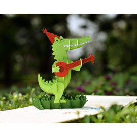CUTPOPUP Alligator Birthday Pop Up Fun Card For Children, Son, Nephew, Kids,Teenager - Wonderful Birthday For Kids, Animal Lovers- Includes Elegant Envelope.