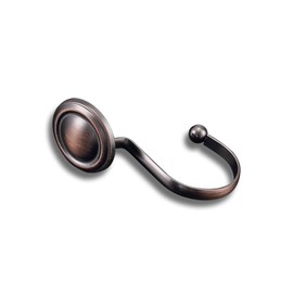 CHICTIE Bronze Shower Curtain Hooks Rings,Oil Rubbed Decorative Shower Curtain Hooks,Rustproof Vintage Shower Hooks for Bathroom,Set of 12 (Oil-Rubbed Bronze)