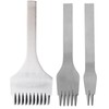 3pcs Steel Leather Chisel Hole Punching 2+5+10 Prong DIY Hand