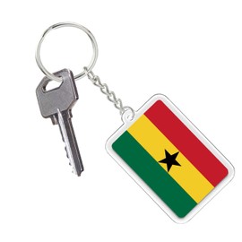 2 PCS Ghana Flag Keychain,Ghanaian Tag Keyring Key Chain for Car Motorcycle Auto