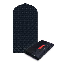TAKVA The Pocket Sejadah Limited Edition | Portable Prayer mat, Muslim Gift, Ramadan Present (Batik Black)