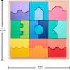 Fisher-Price Wood Toddler Toy Interlocking Blocks Stacking Jigsaw Puzzle with