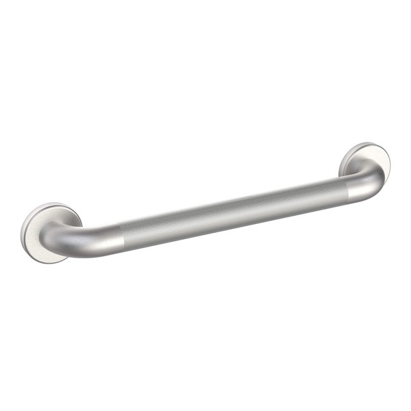 WingIts WGB6SSKN24 STANDARD Grab Bar, Diamond Knurled Grip, Concealed Mount, Satin Knurled Stainless Steel, 24-Inch Length by 1.50-Inch Diameter (27-Inch Overall Length)