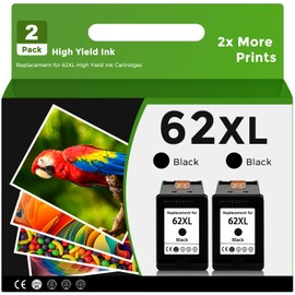 62XL Black Remanufactured Ink Cartridge Replacement for HP Ink 62 HP62 XL HP62XL to Envy 5540 5542 5545 5640 5642 5660 5664 5665 7640 7645 8000 OfficeJet 200 250 5740 5742 5743 5745 8040 8045 Printer
