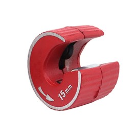 Mini Round Tube Cutter, Zinc Alloy Plumbing Cutting Tool, Aluminum Copper PVC Pipe Tube Slice Trimming Tool, Red, 15mm