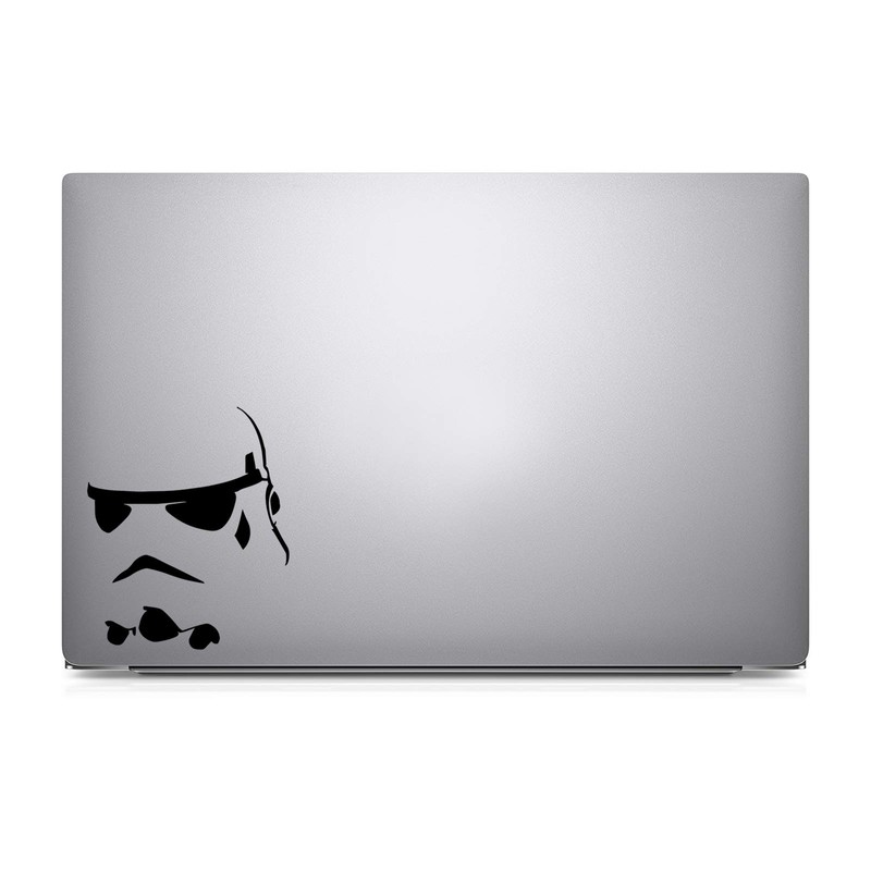 Bargain Max Decals Trooper Helmet Outline Decal Notebook Car Laptop