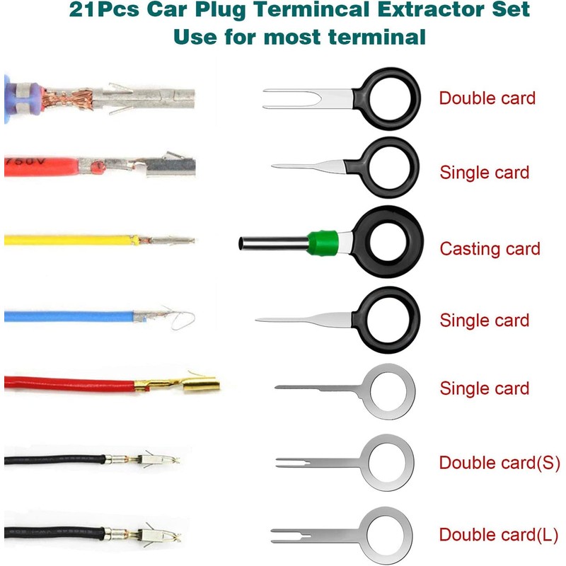 SAVITA 21 PCS Terminal Removal Tool Key Extractor Tool Pin