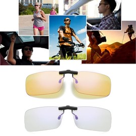 TopHomer Clip Blue Light Filter Protection, Yellow/Clear Anti-Blue Light Glasses PC Mobile TV Gaming Glasses, Anti Fatigue Glasses on PC Screens