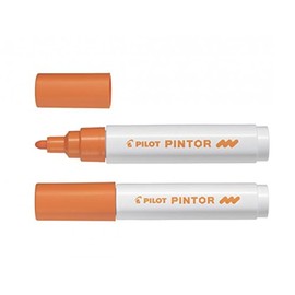 Pilot Pintor Medium Line Bullet Paint Marker 4.5mm Tip- Orange (Pack of 6)