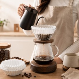 500 Pcs Commercial Coffee Filters, 12 Cup Extra Large Tall Coffees Filters, 9.75 Inch Unbleached CoffeeFilter for Bunn Machines, Bulk Coffee Filter for Restaurant & Cold Brew