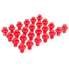 Wheel Rivets Nuts Set of 50 for 7.8mm/0.31in Hole Replacement Rivets ABS Plastic Red