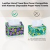 Tissue Box Cover Holder Compatible with Kleenex Disposable Paper Hand
