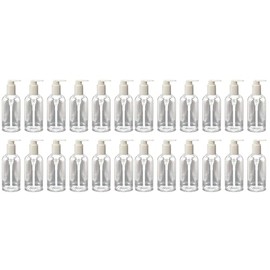 Nature's Will Empty Bottles with Pump Dispenser 16oz Refillable Clear Plastic for Shampoo, Lotions, Liquid Soap, Oil and Creams (24)