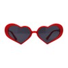 Retro Trendy Hippie Heart Shape Plastic Sunglasses Red Black