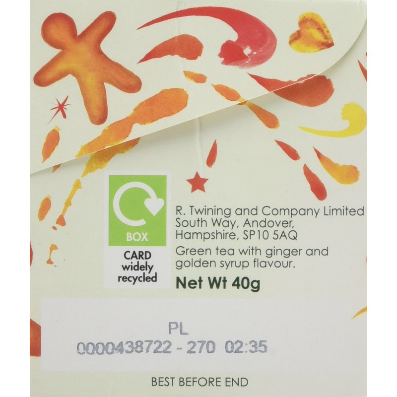 Twinings Gingerbread Green Tea, 40g