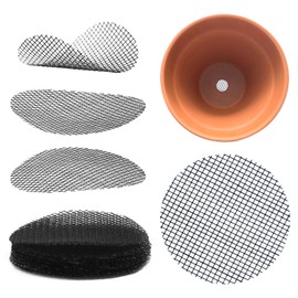 Aecsze 50PCS Flower Pot Hole Mesh Pad, 4 inch Rounds Drainage Hole, Plant Pot Drainage Mat, Plant Potting Mat to Prevent Soil Loss, Gardening Gifts for Friend