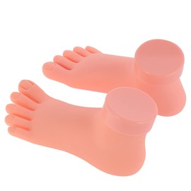 Mikinona Elastic Foot Nail Practice Model 2 Pcs Manicure Tools Nail Art Training Aid for Lady Girl