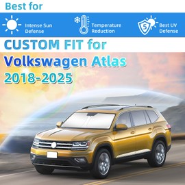 Windshield Sunshade Compatible with VW Volkswagen Atlas 2018 2019-2023 2024 2025 Accessories Sun Shade Visor Shield Protector