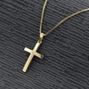 trendor Cross 21mm Gold 585 with Gold Plated Silver Chain