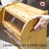Arise Stylish Bamboo Bread Box for Kitchen Countertop, Extra Large