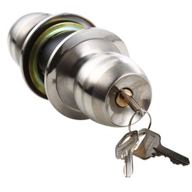 UHPPOTE Stainless Steel Round Cylindrical Lever Handle Knob Door Entry Bedroom Mortise Lock with Key Assisted