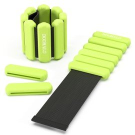 DOOHALO Ankle Weights Wrist Weights for Women Adjustable Weights Arm Leg Weighted Wristbands for Walking Pilates Yoga, Aerobics 2 Pieces in Set 2lb per Set (GREEN)