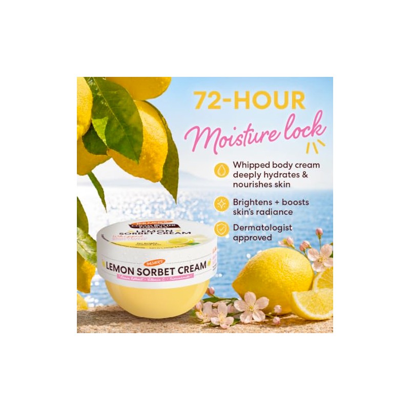 Palmer's Cocoa Butter Formula, Lemon Sorbet, Crema Corporal Aireada Iluminadora,