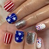 Short Square Independence Day Press on Nails 4th of July