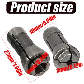 6 Pack Die Grinder Collet, Grinding Machine Clamping Collet Adapter 1/4" and 1/8" Arbors Shanks, 3 Pack 3mm and 3 Pack 6mm Grinding Machine Clamp